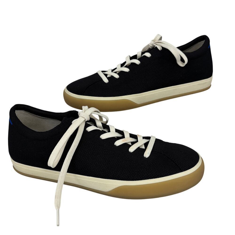 Rothy's The Lace‎ Up Sneaker Women's Size 11.5 Black Machine Washable Comfort